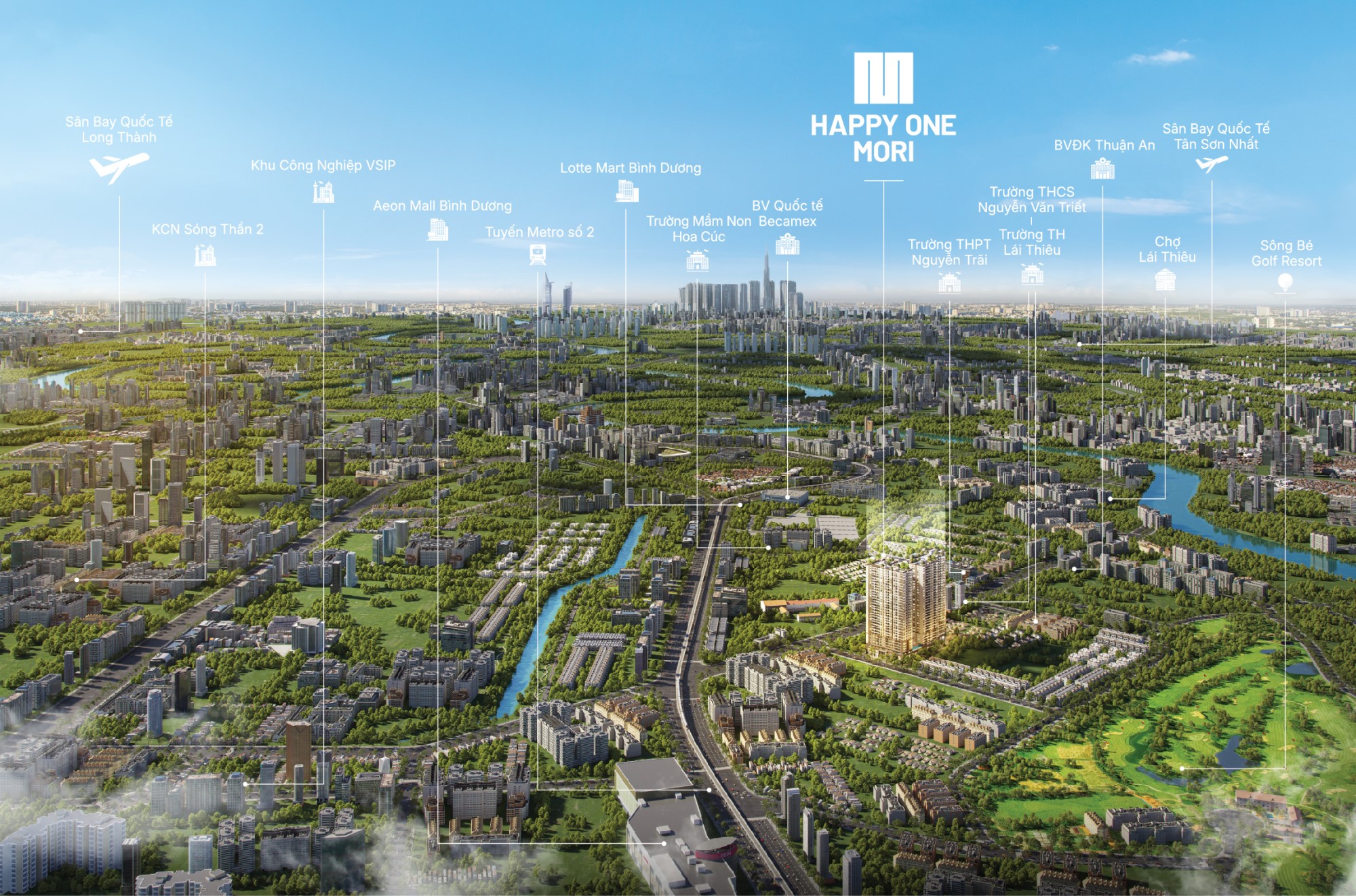 Liên Kết Tiện ích Ngoại Khu Happy One Mori