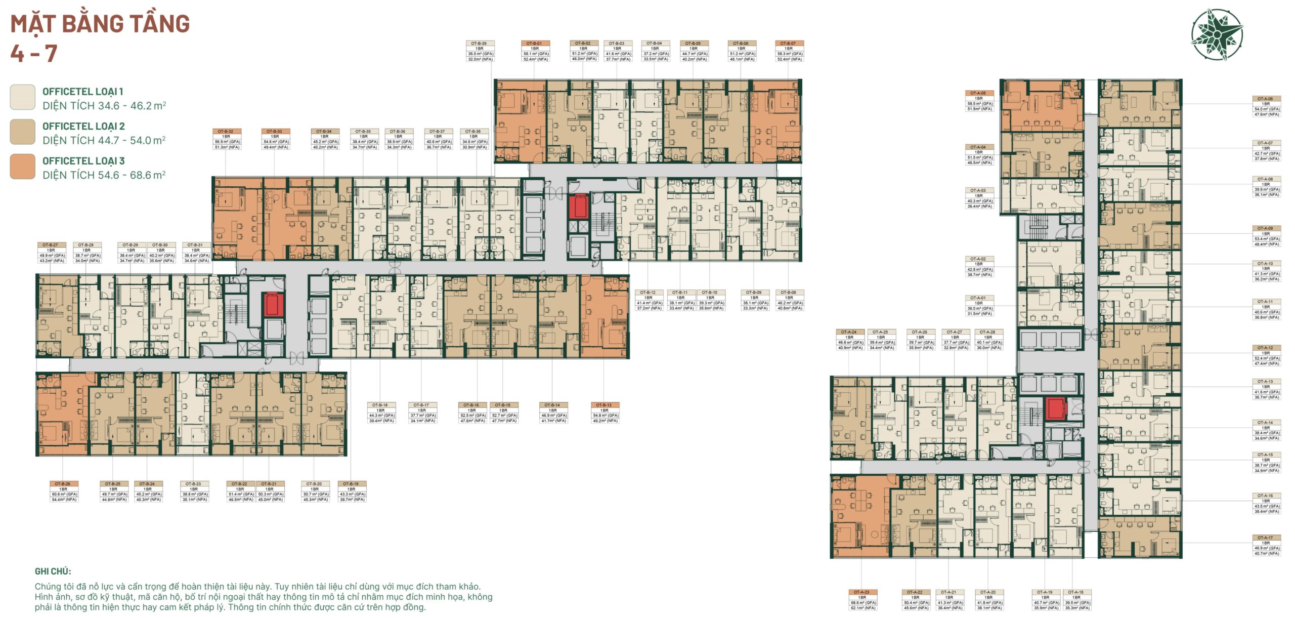 Mặt Bằng Happy One Mori Tầng 4-7
