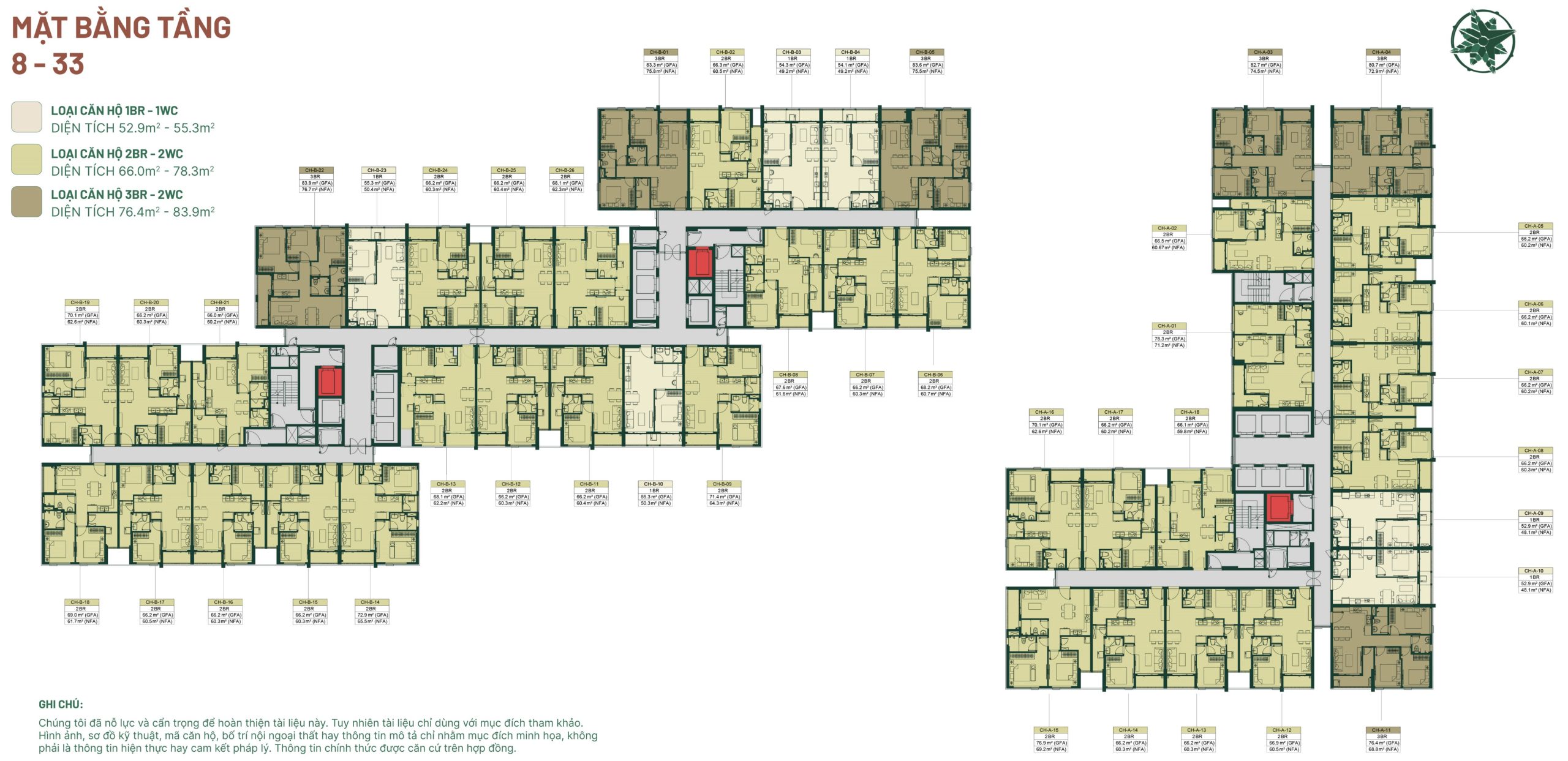 Mặt Bằng Happy One Mori Tầng 8-33