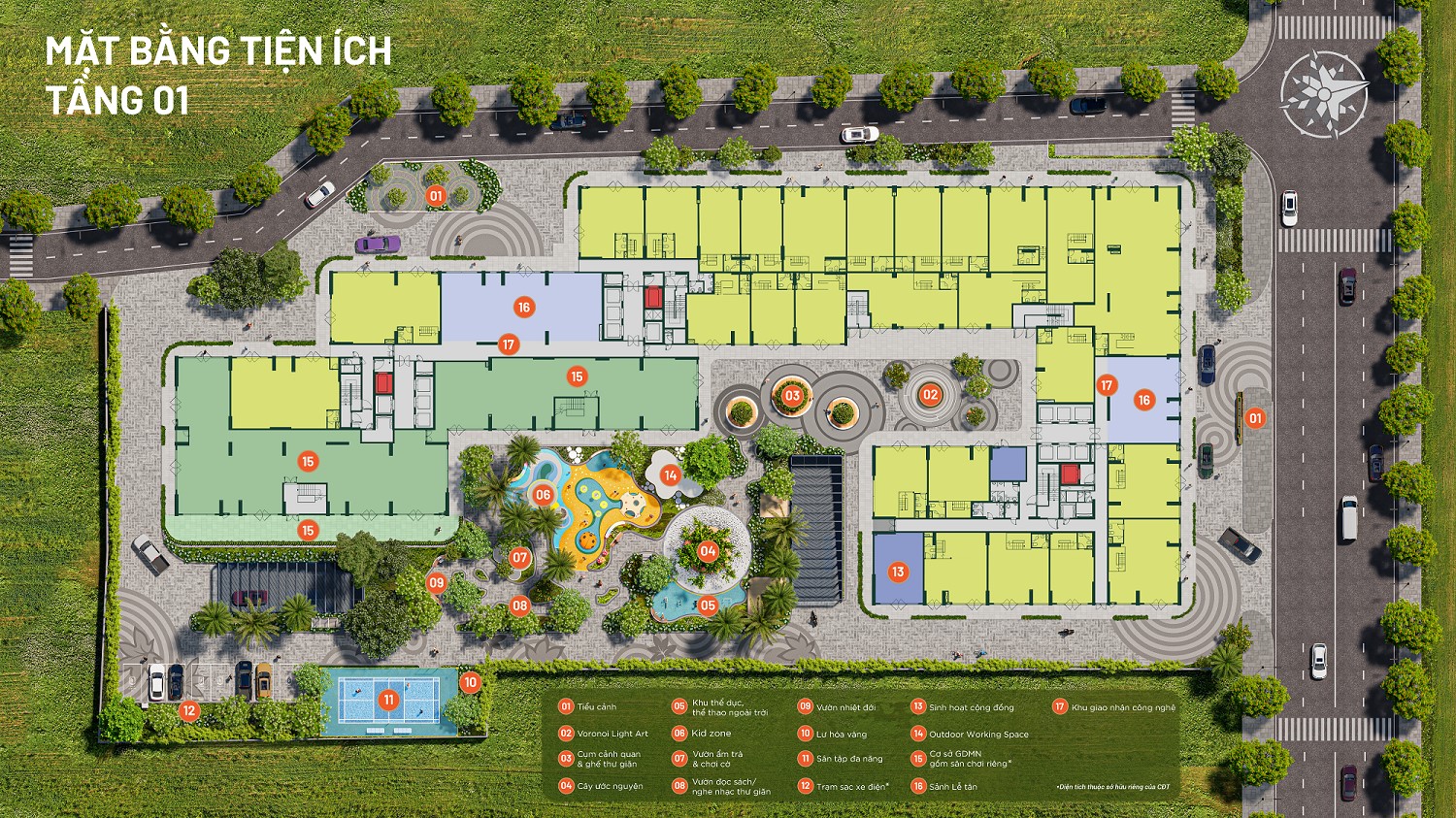 Tiện ích Tầng 1 Happy One Mori